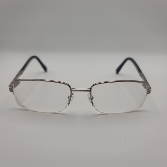 Ermenegildo Zegna‎ EZ 5011 Eyeglasses FRAMES 014 Silver 58[]19-145 Black K403